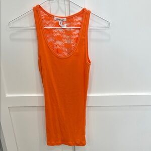 Aeropostale Vibrant Orange Lace Tank Top